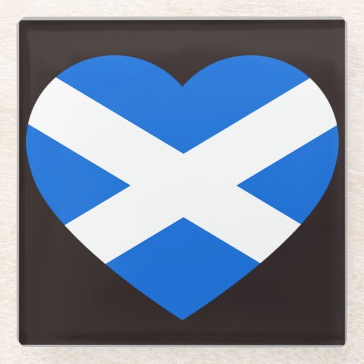 Scottish HeartFlag Küste Glasuntersetzer (Vorderseite)