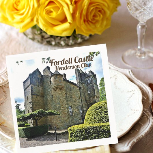 Scottish Henderson Clans Fordell Castle Foto Serviette