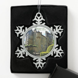 Scottish Henderson Clans Fordell Castle Schneeflocken Zinn-Ornament