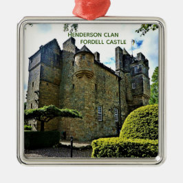 Scottish Henderson Clans Fordell Castle Xmas Ornament Aus Metall