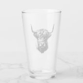 Scottish Highland Bull Glass Tumbler (Rückseite)