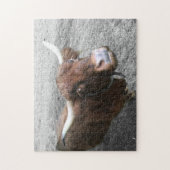 Scottish Highland Cattle Bauer Niedlichen Tiere Puzzle (Vertikal)