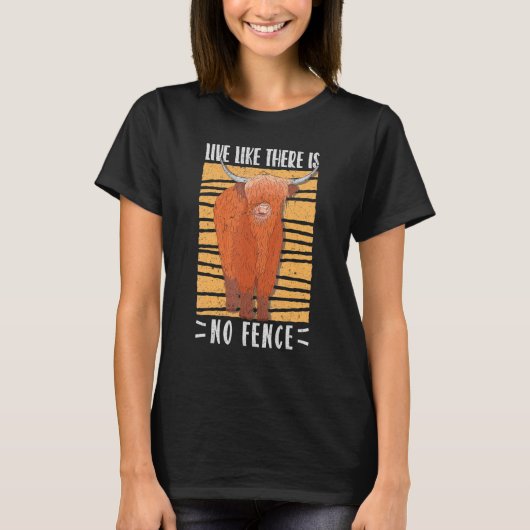 Scottish Highland Cattle Breeder Live T-Shirt (Vorderseite)