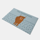 Scottish Highland Cattle Cow Graphic Personalisier Fußmatte (Schrägansicht)