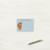 Scottish Highland Cattle Cow Graphic Personalisier Post-it Klebezettel (Auf Schreibtisch)