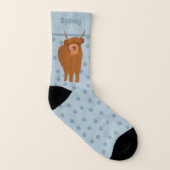 Scottish Highland Cattle Cow Graphic Personalisier Socken (Rechts - Außen)
