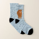 Scottish Highland Cattle Cow Graphic Personalisier Socken (Paar)