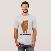 Scottish Highland Cattle Cow Graphic Personalisier T-Shirt (Vorne ganz)
