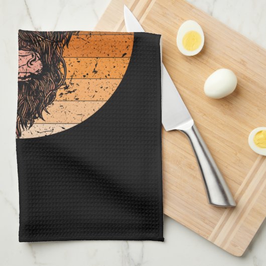 Scottish Highland Cattle Geschirrtuch (Viertel Falte)