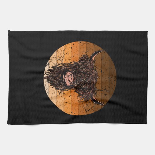 Scottish Highland Cattle Geschirrtuch (Horizontal)