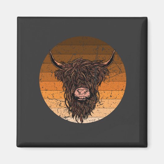 Scottish Highland Cattle Magnet (Vorne)