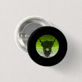 Scottish Highland Cattle Retro Button (Vorne & Hinten)