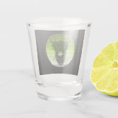 Scottish Highland Cattle Retro Schnapsglas (Rückseite)