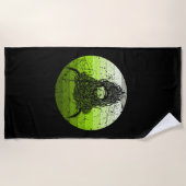 Scottish Highland Cattle Retro Strandtuch (Vorderseite)