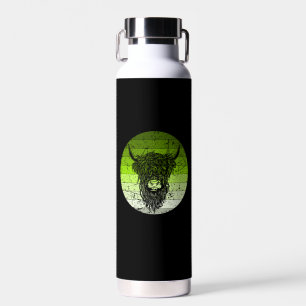 Scottish Highland Cattle Retro Trinkflasche