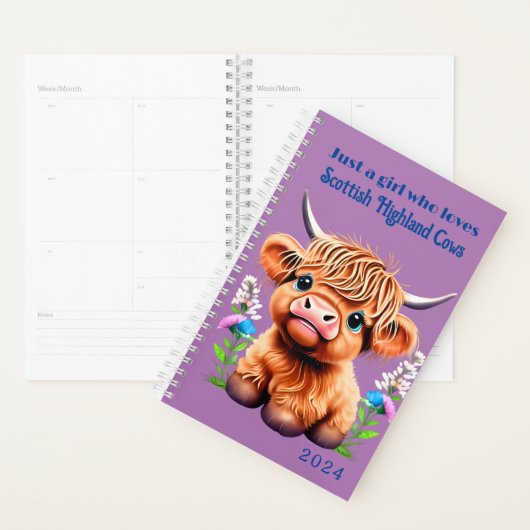 Scottish Highland Cow 2024 Planner Planer (Anzeige)