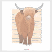 Scottish Highland Cow Aufkleber (Blatt)