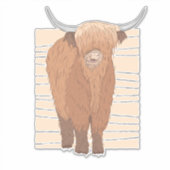 Scottish Highland Cow Aufkleber (Vorderseite)