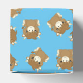 Scottish Highland Cow Baby Shower Blue Geschenkschachtel (Oben)