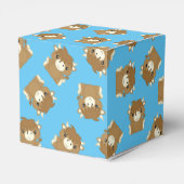 Scottish Highland Cow Baby Shower Blue Geschenkschachtel (Rückseite)