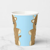 Scottish Highland Cow Baby Shower Blue Pappbecher (Links)