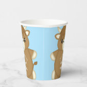 Scottish Highland Cow Baby Shower Blue Pappbecher (Rechts)