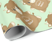 Scottish Highland Cow Baby Shower Geschenkpapier (Rolleneckpunkt)