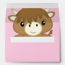 Scottish Highland Cow Baby Shower Pink