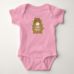 Scottish Highland Cow Baby Shower Pink Baby Strampler