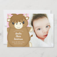 Scottish Highland Cow Baby Shower Pink