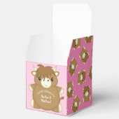 Scottish Highland Cow Baby Shower Pink Geschenkschachtel (Geöffnet)