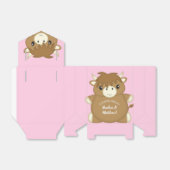Scottish Highland Cow Baby Shower Pink Geschenkschachtel (Ungefaltet)
