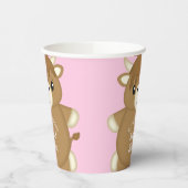 Scottish Highland Cow Baby Shower Pink Pappbecher (Links)