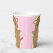 Scottish Highland Cow Baby Shower Pink Pappbecher (Rechts)