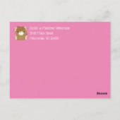 Scottish Highland Cow Baby Shower Pink Postkarte (Rückseite)