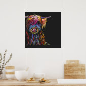 Scottish Highland Cow ' Blume PoT ' von Shirley M Poster (Küche)