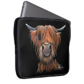 Scottish Highland Cow 'BRUCE' Laptop Sleeve (Vorne Rechts)
