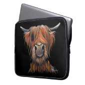 Scottish Highland Cow 'BRUCE' Laptop Sleeve (Vorderseite Links)
