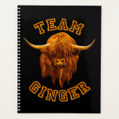 Scottish Highland Cow Celebrates Team Ginger Planer (Vorderseite)