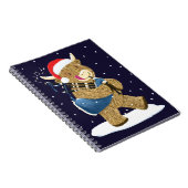 Scottish Highland Cow Christmas Piper Notizblock (Rechte Seite)