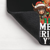 Scottish Highland Cow Christmas Tree Funny Cow Lov Mousepad (Ecke)
