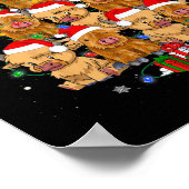 Scottish Highland Cow Christmas Tree Funny Cow Lov Poster (Ecke)