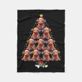 Scottish Highland Cow Christmas Tree Lights Xmas C Fleecedecke (Vorderseite)