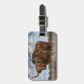 Scottish Highland Cow Gepäckanhänger (Vorderseite vertikal)