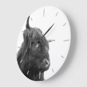 Scottish Highland cow Große Wanduhr (Winkel)