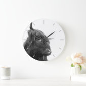 Scottish Highland cow Große Wanduhr (Zuhause)