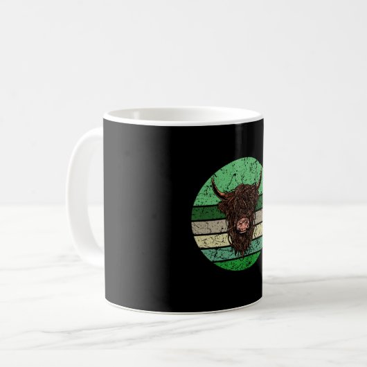 Scottish Highland Cow Kaffeetasse (Vorderseite Links)