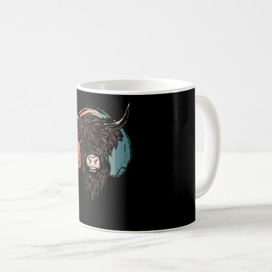 Scottish Highland Cow Kaffeetasse (VorderseiteRechts)