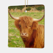 Scottish Highland Cow Keramikornament (Links)