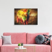 Scottish Highland Cow Leinwand (Insitu (Wohnzimmer))